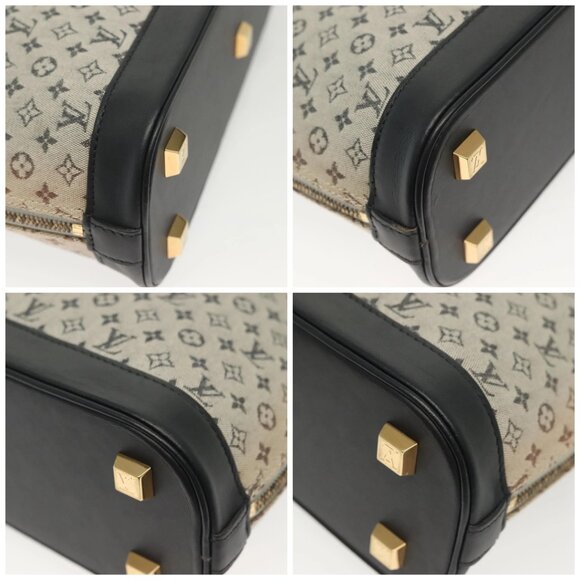 LOUIS VUITTON Monogram Mini Alma Haut Hand Bag Blue M92202 LV Auth 141760 - Picture 14 of 16